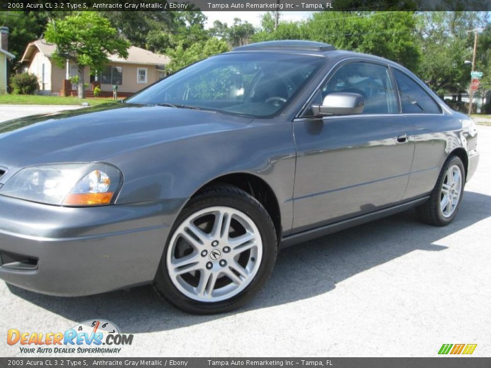 2003 Acura CL 3.2 Type S Anthracite Gray Metallic / Ebony Photo #4