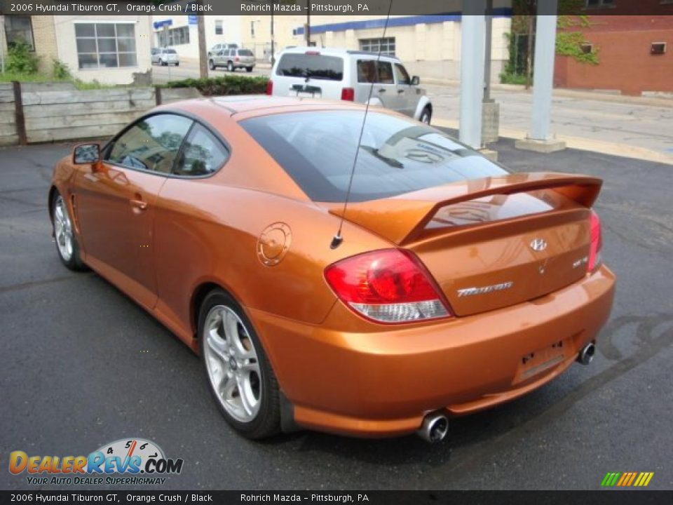 2006 Hyundai Tiburon GT Orange Crush / Black Photo #3