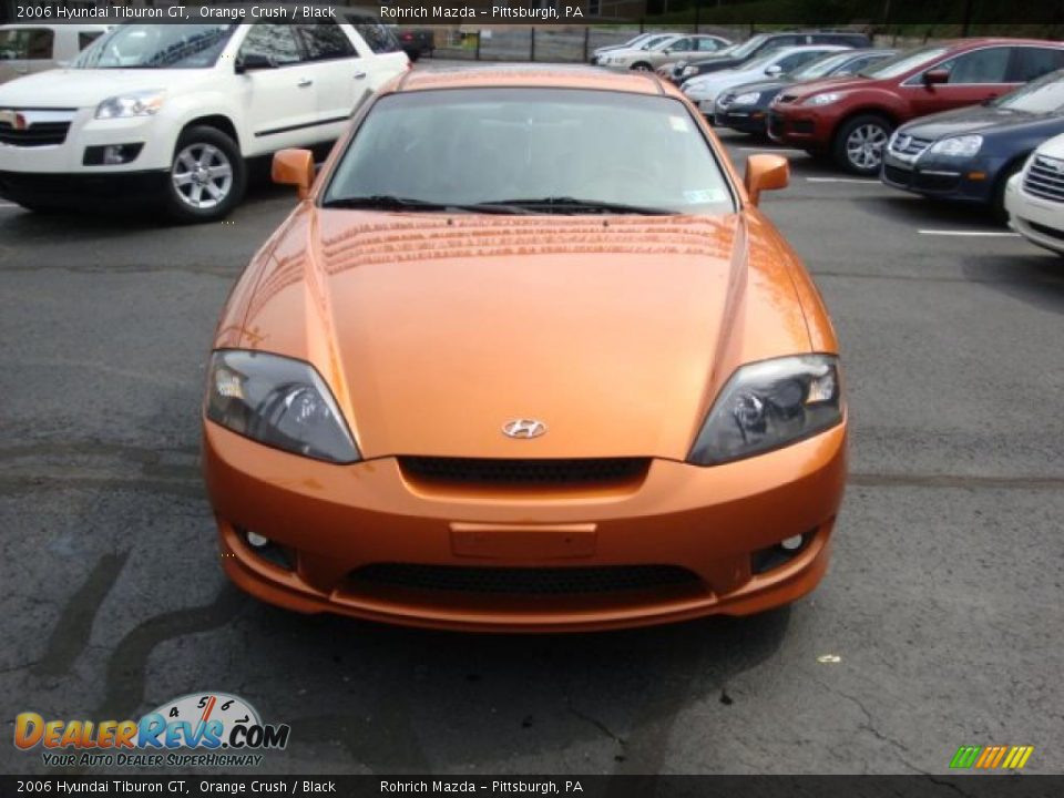 2006 Hyundai Tiburon GT Orange Crush / Black Photo #11