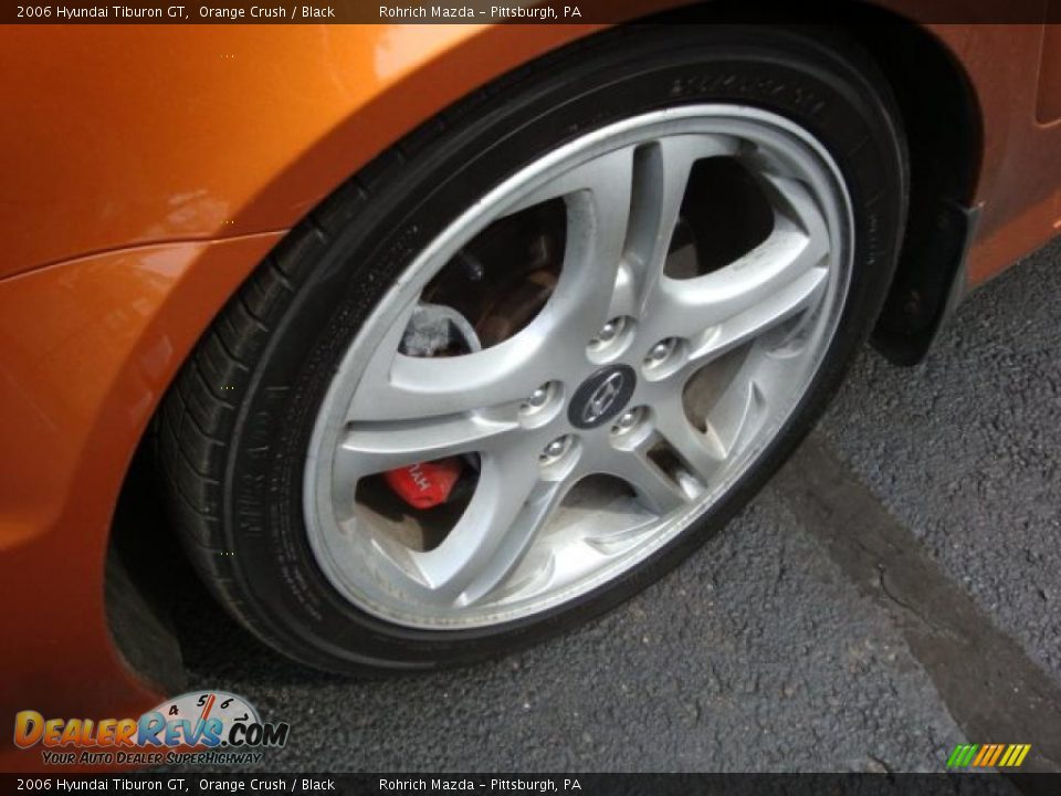 2006 Hyundai Tiburon GT Orange Crush / Black Photo #12