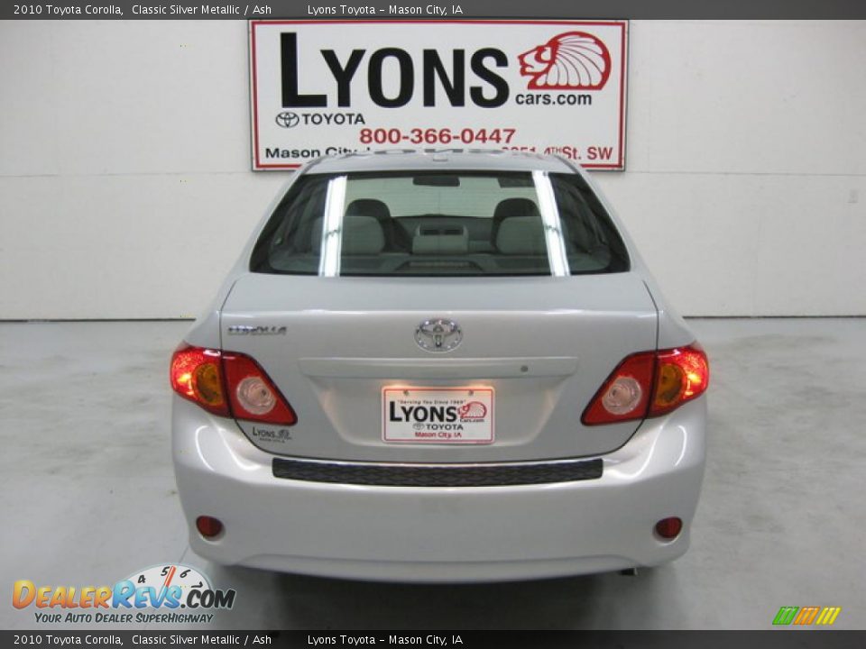 2010 Toyota Corolla Classic Silver Metallic / Ash Photo #9