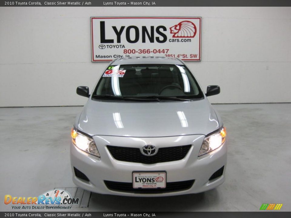 2010 Toyota Corolla Classic Silver Metallic / Ash Photo #11