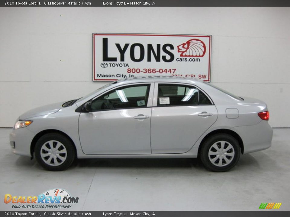 2010 Toyota Corolla Classic Silver Metallic / Ash Photo #12