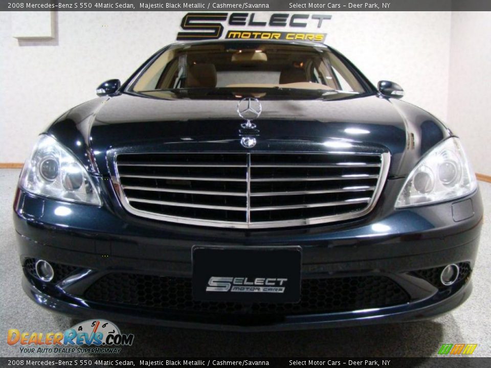 2008 Mercedes-Benz S 550 4Matic Sedan Majestic Black Metallic / Cashmere/Savanna Photo #2