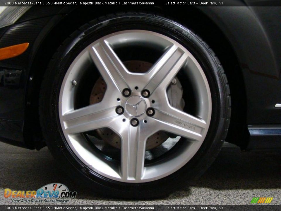 2008 Mercedes-Benz S 550 4Matic Sedan Majestic Black Metallic / Cashmere/Savanna Photo #6