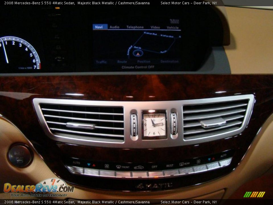 2008 Mercedes-Benz S 550 4Matic Sedan Majestic Black Metallic / Cashmere/Savanna Photo #8