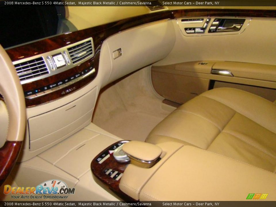 2008 Mercedes-Benz S 550 4Matic Sedan Majestic Black Metallic / Cashmere/Savanna Photo #10