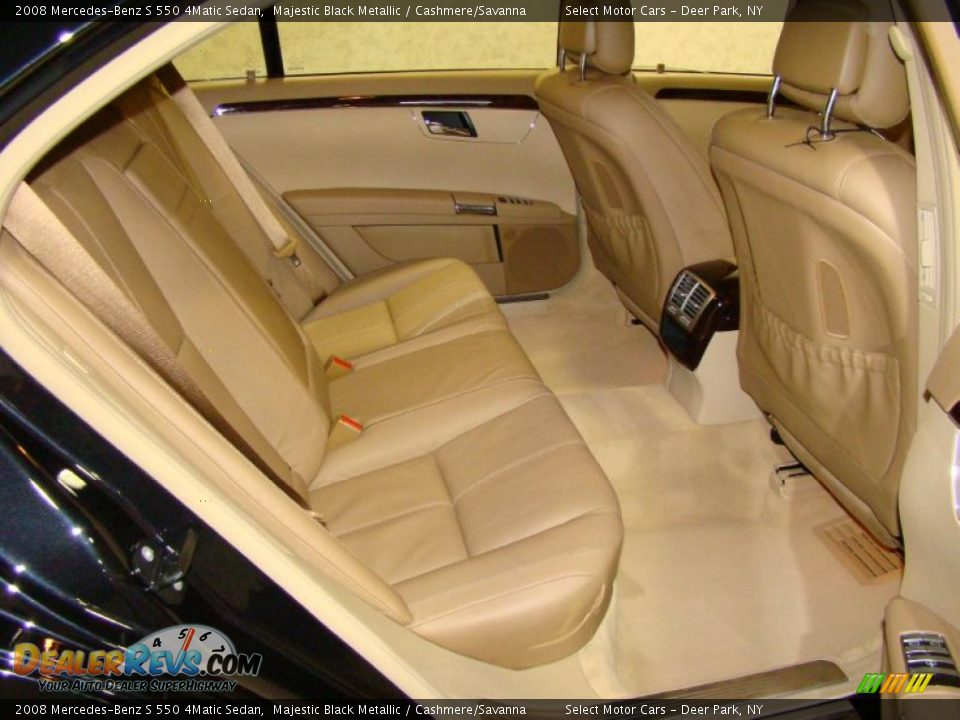 2008 Mercedes-Benz S 550 4Matic Sedan Majestic Black Metallic / Cashmere/Savanna Photo #13