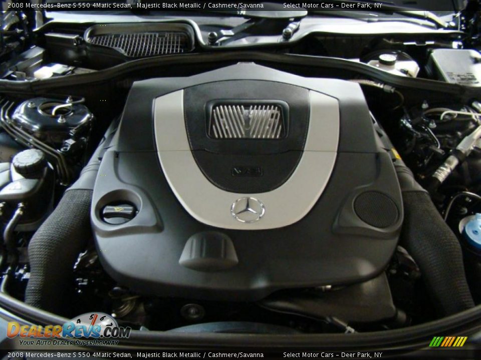 2008 Mercedes-Benz S 550 4Matic Sedan Majestic Black Metallic / Cashmere/Savanna Photo #15