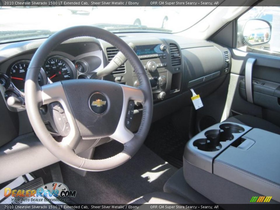 2010 Chevrolet Silverado 1500 LT Extended Cab Sheer Silver Metallic / Ebony Photo #7