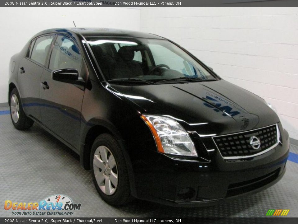 2008 Nissan Sentra 2.0 Super Black / Charcoal/Steel Photo #1