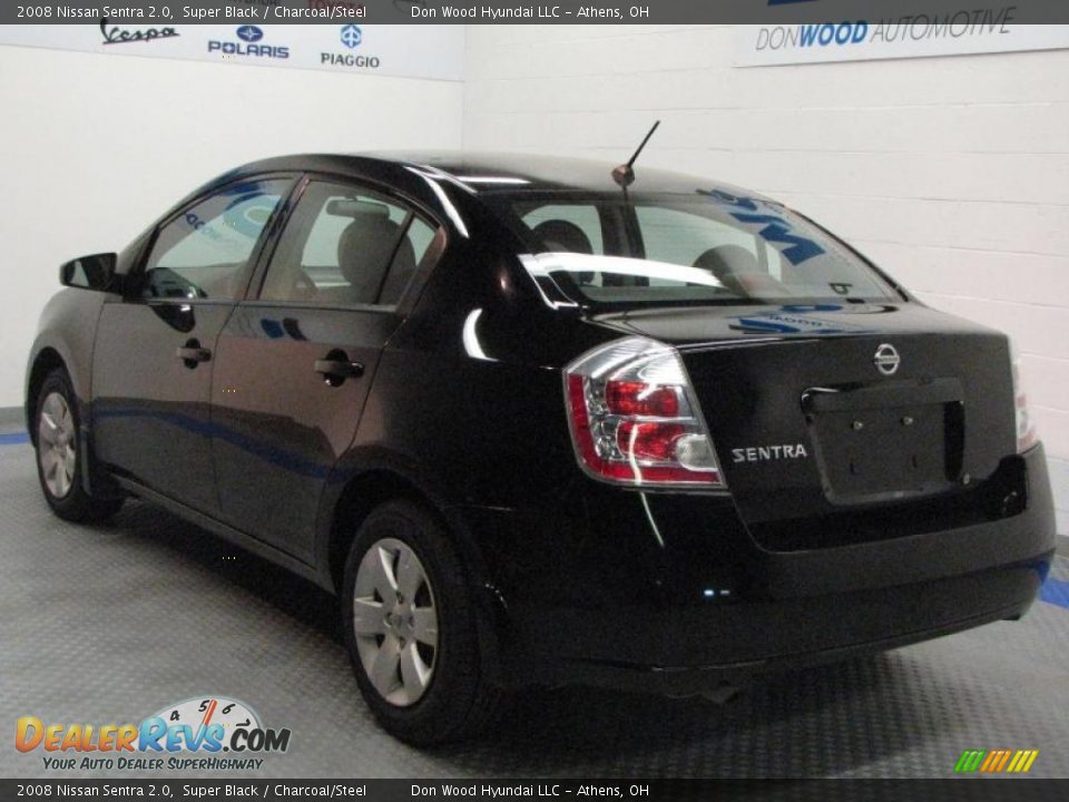 2008 Nissan Sentra 2.0 Super Black / Charcoal/Steel Photo #3
