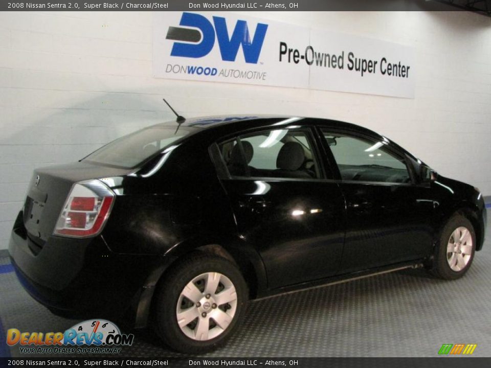 2008 Nissan Sentra 2.0 Super Black / Charcoal/Steel Photo #4