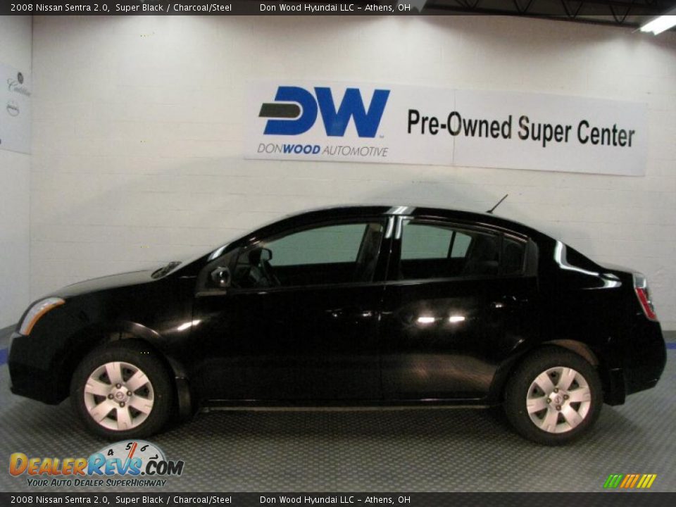 2008 Nissan Sentra 2.0 Super Black / Charcoal/Steel Photo #5