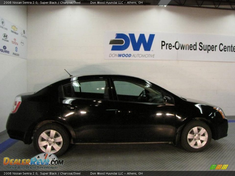 2008 Nissan Sentra 2.0 Super Black / Charcoal/Steel Photo #6