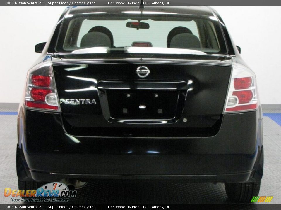 2008 Nissan Sentra 2.0 Super Black / Charcoal/Steel Photo #8
