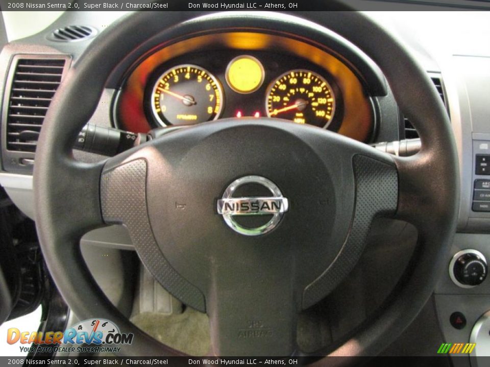 2008 Nissan Sentra 2.0 Super Black / Charcoal/Steel Photo #16