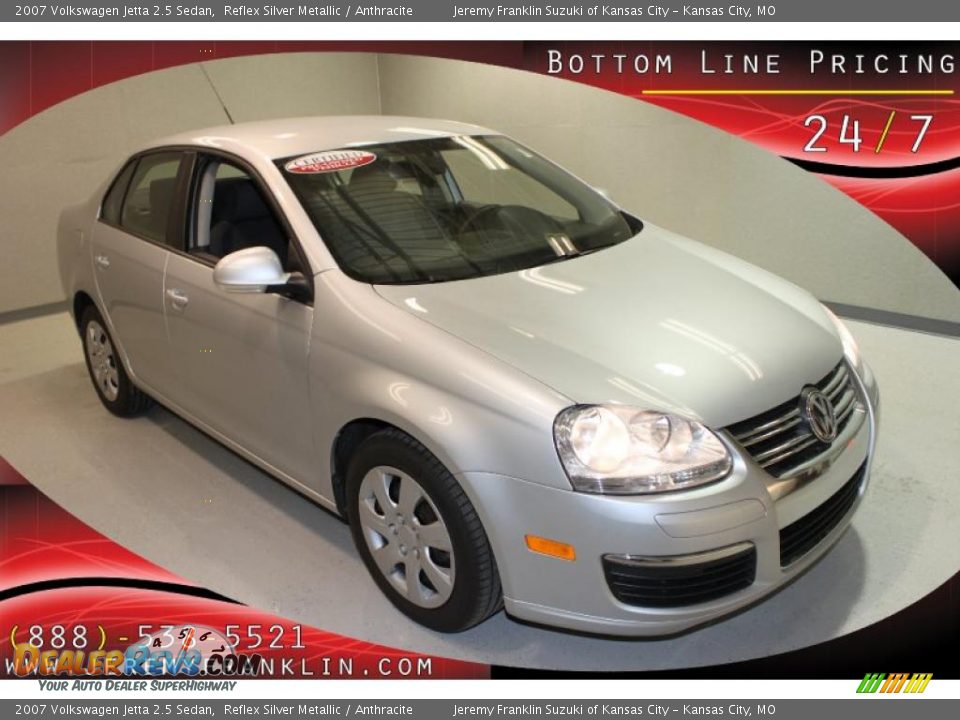 2007 Volkswagen Jetta 2.5 Sedan Reflex Silver Metallic / Anthracite Photo #1