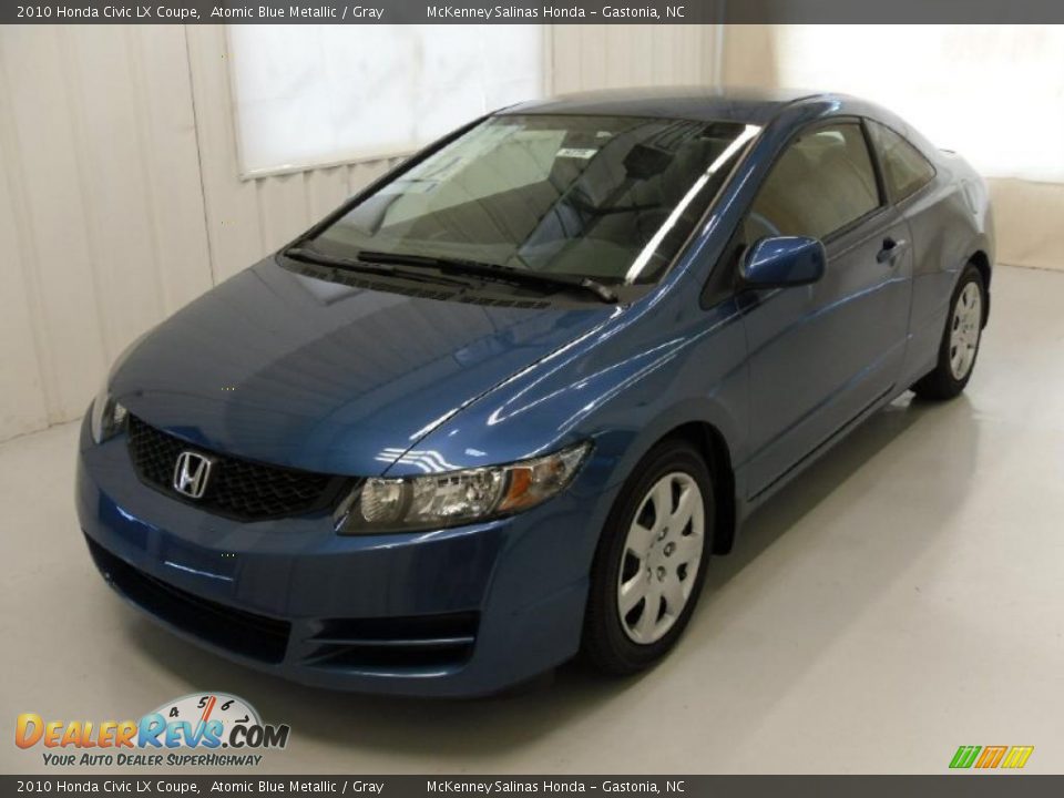 2010 Honda Civic LX Coupe Atomic Blue Metallic / Gray Photo #1