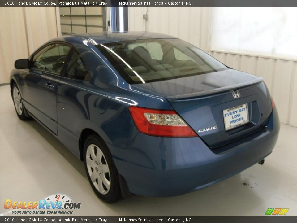2010 Honda Civic LX Coupe Atomic Blue Metallic / Gray Photo #2