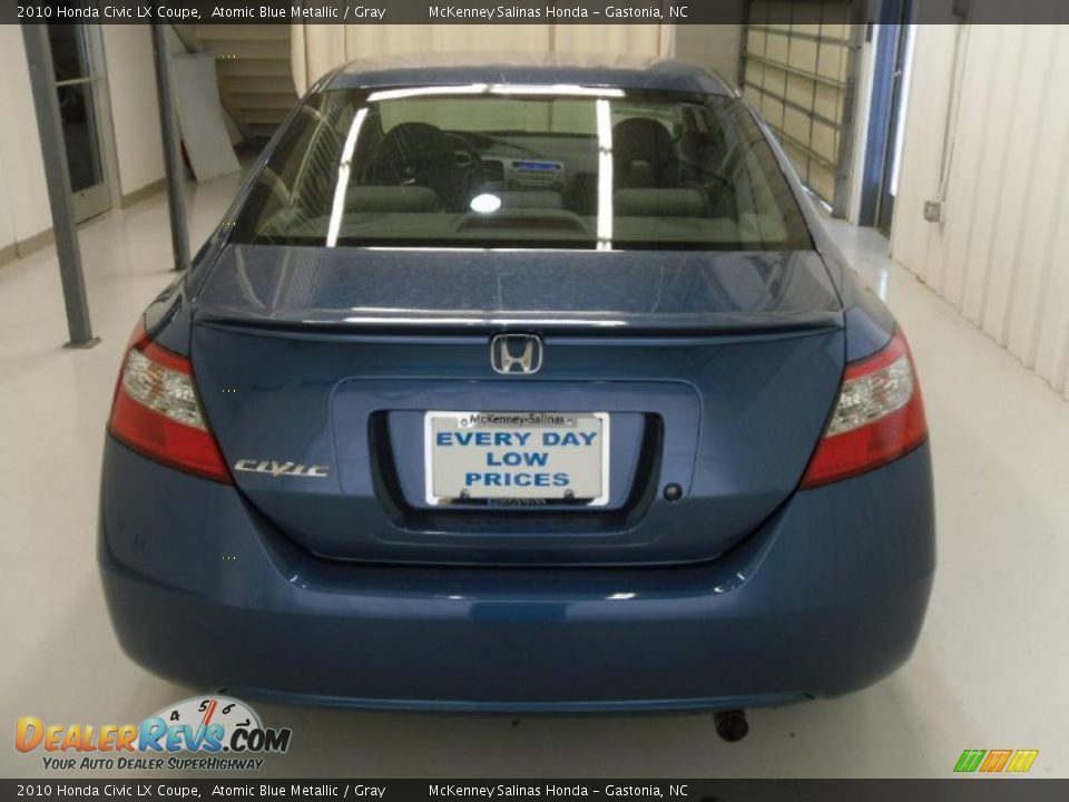 2010 Honda Civic LX Coupe Atomic Blue Metallic / Gray Photo #3