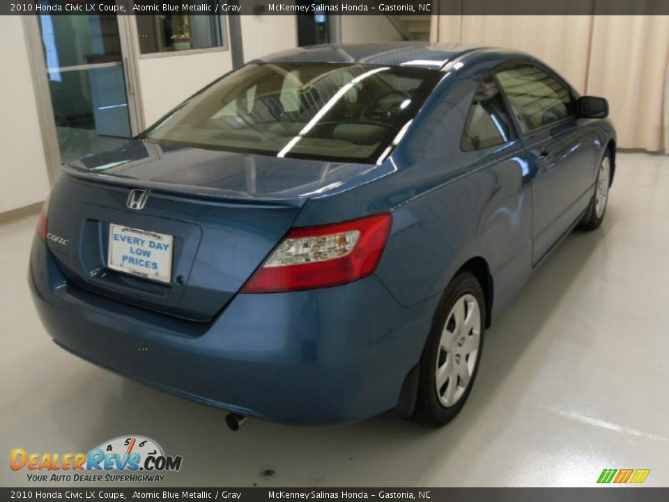 2010 Honda Civic LX Coupe Atomic Blue Metallic / Gray Photo #4