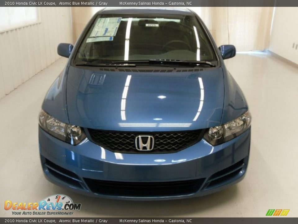 2010 Honda Civic LX Coupe Atomic Blue Metallic / Gray Photo #6