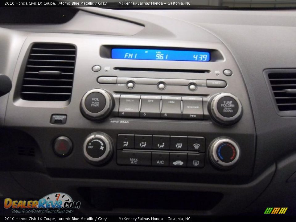 2010 Honda Civic LX Coupe Atomic Blue Metallic / Gray Photo #13
