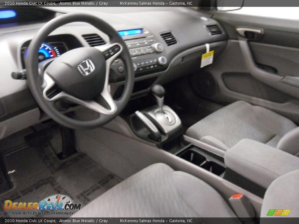 2010 Honda Civic LX Coupe Atomic Blue Metallic / Gray Photo #22
