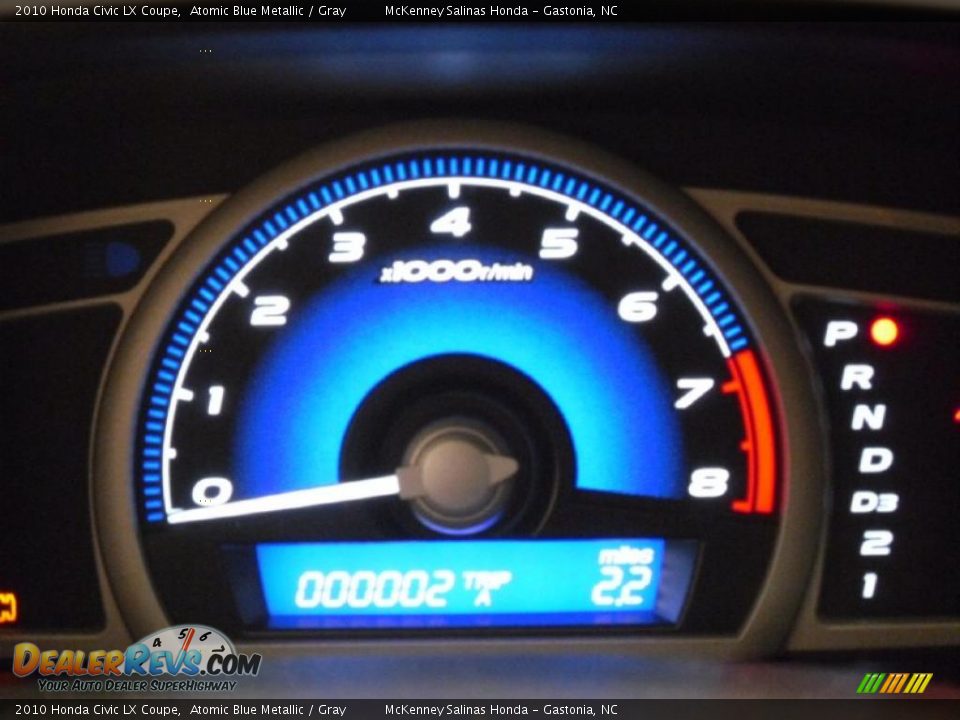 2010 Honda Civic LX Coupe Atomic Blue Metallic / Gray Photo #23