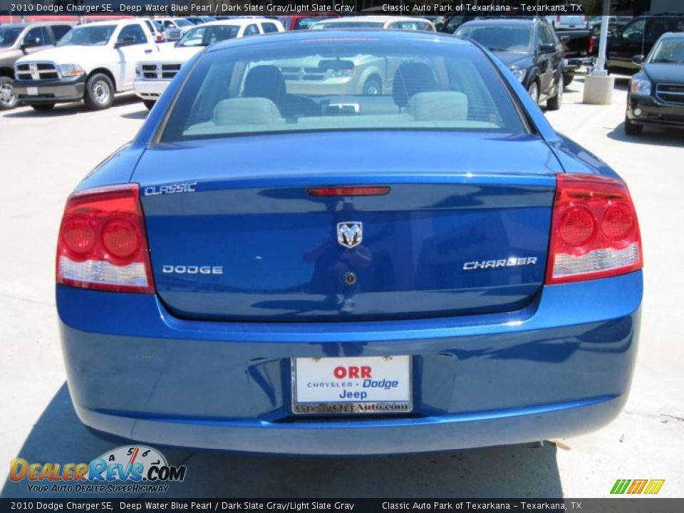 2010 Dodge Charger SE Deep Water Blue Pearl / Dark Slate Gray/Light Slate Gray Photo #6