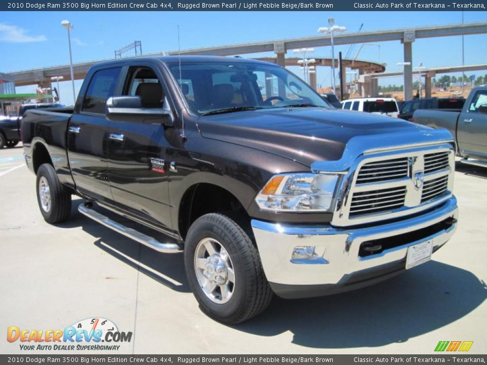 2010 Dodge Ram 3500 Big Horn Edition Crew Cab 4x4 Rugged Brown Pearl / Light Pebble Beige/Bark Brown Photo #2