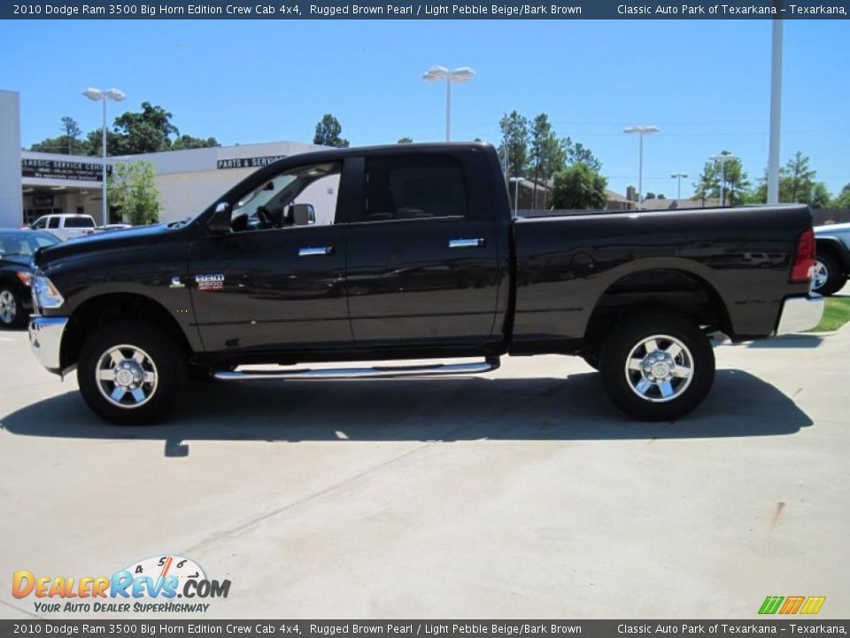 2010 Dodge Ram 3500 Big Horn Edition Crew Cab 4x4 Rugged Brown Pearl / Light Pebble Beige/Bark Brown Photo #3