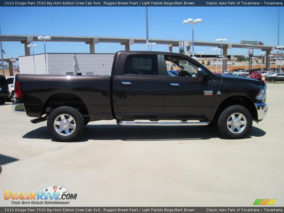 2010 Dodge Ram 3500 Big Horn Edition Crew Cab 4x4 Rugged Brown Pearl / Light Pebble Beige/Bark Brown Photo #4