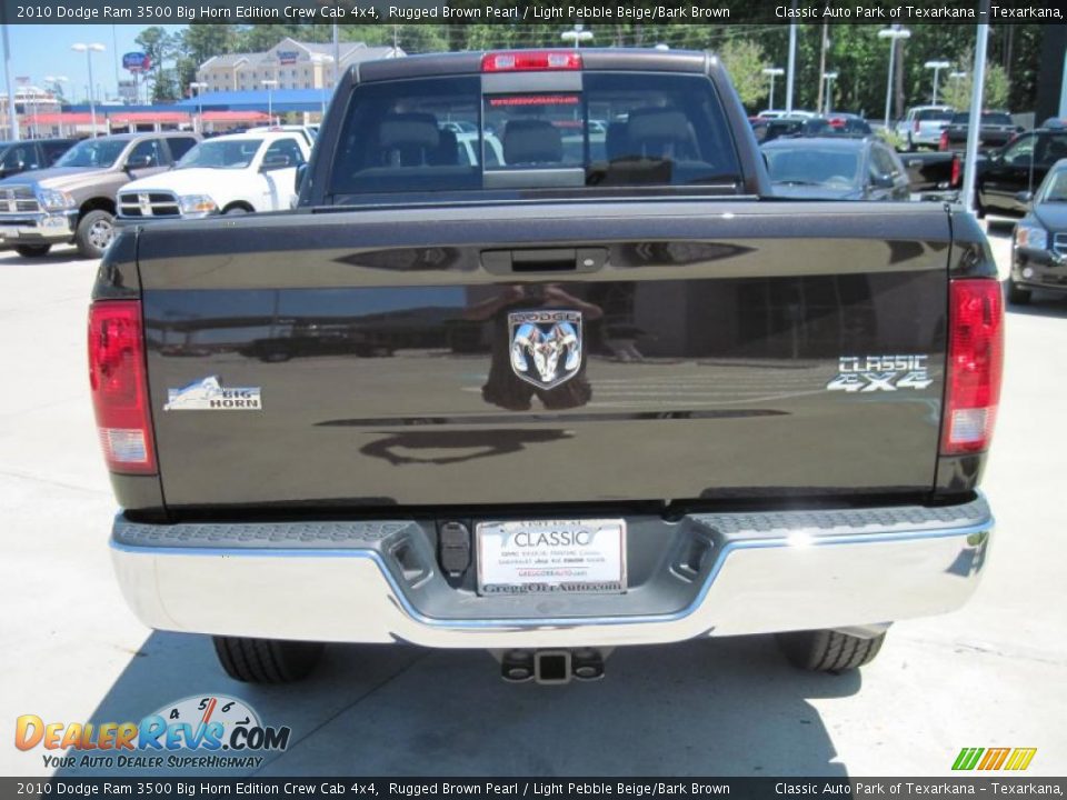 2010 Dodge Ram 3500 Big Horn Edition Crew Cab 4x4 Rugged Brown Pearl / Light Pebble Beige/Bark Brown Photo #6