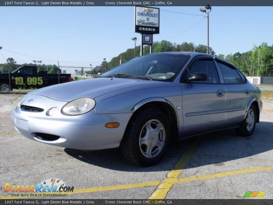 1997 Ford Taurus G Light Denim Blue Metallic / Grey Photo #1