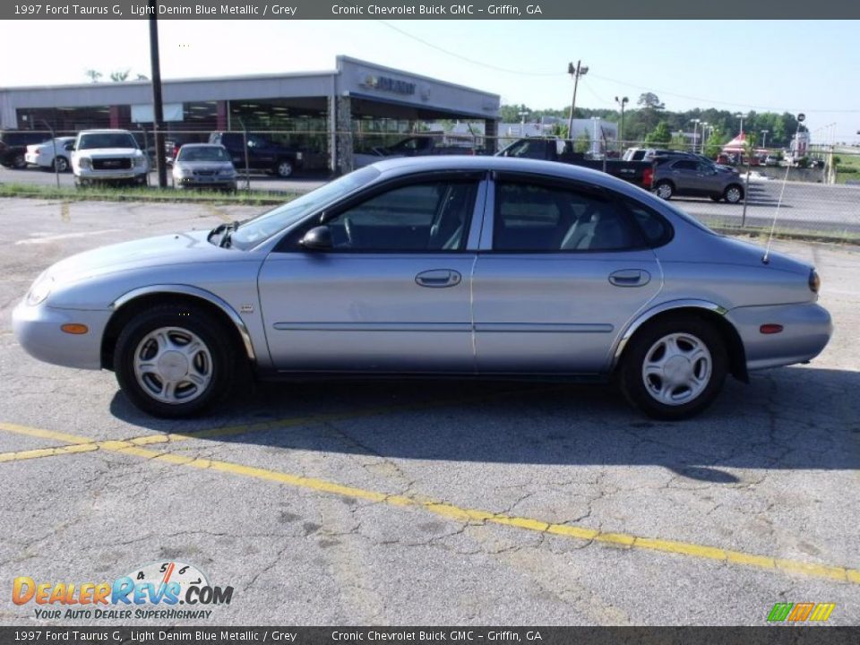 1997 Ford Taurus G Light Denim Blue Metallic / Grey Photo #2
