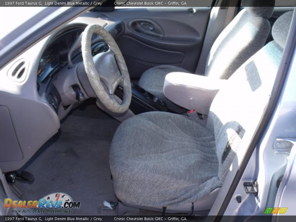 1997 Ford Taurus G Light Denim Blue Metallic / Grey Photo #9