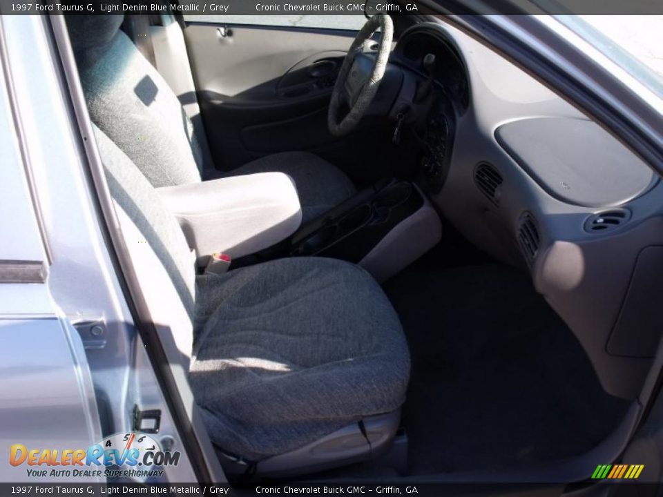 1997 Ford Taurus G Light Denim Blue Metallic / Grey Photo #13
