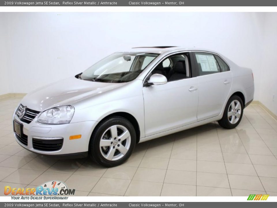 2009 Volkswagen Jetta SE Sedan Reflex Silver Metallic / Anthracite Photo #3