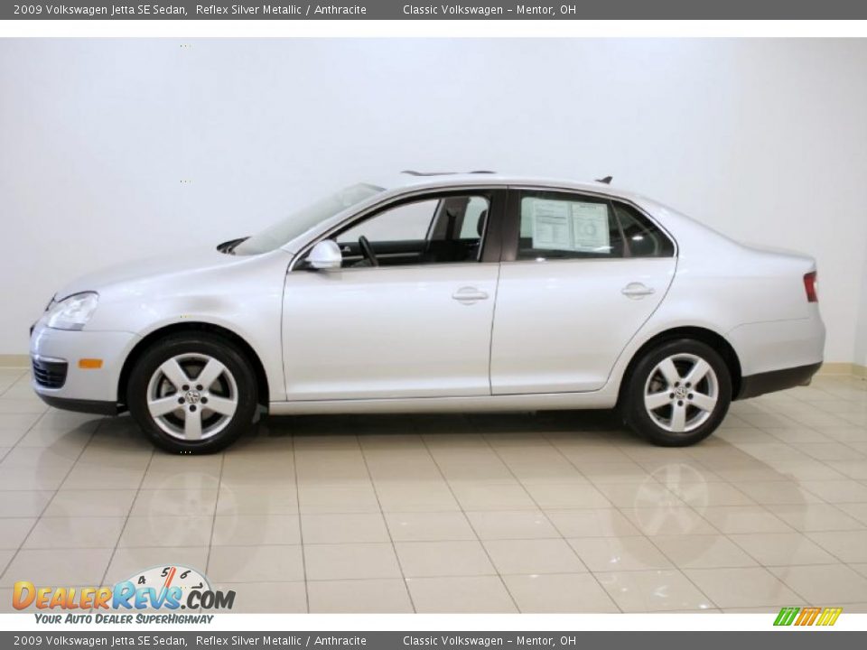 2009 Volkswagen Jetta SE Sedan Reflex Silver Metallic / Anthracite Photo #4
