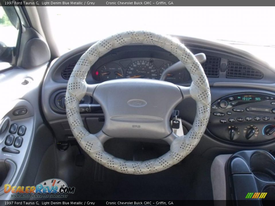 1997 Ford Taurus G Light Denim Blue Metallic / Grey Photo #15
