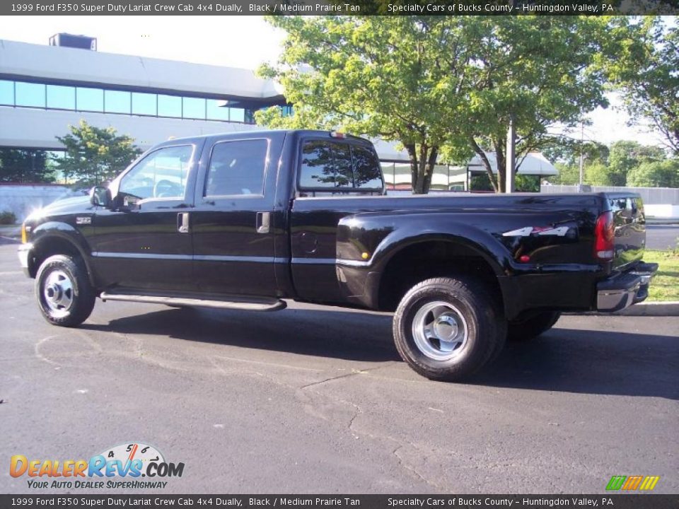 1999 Ford F350 Super Duty Lariat Crew Cab 4x4 Dually Black / Medium Prairie Tan Photo #22