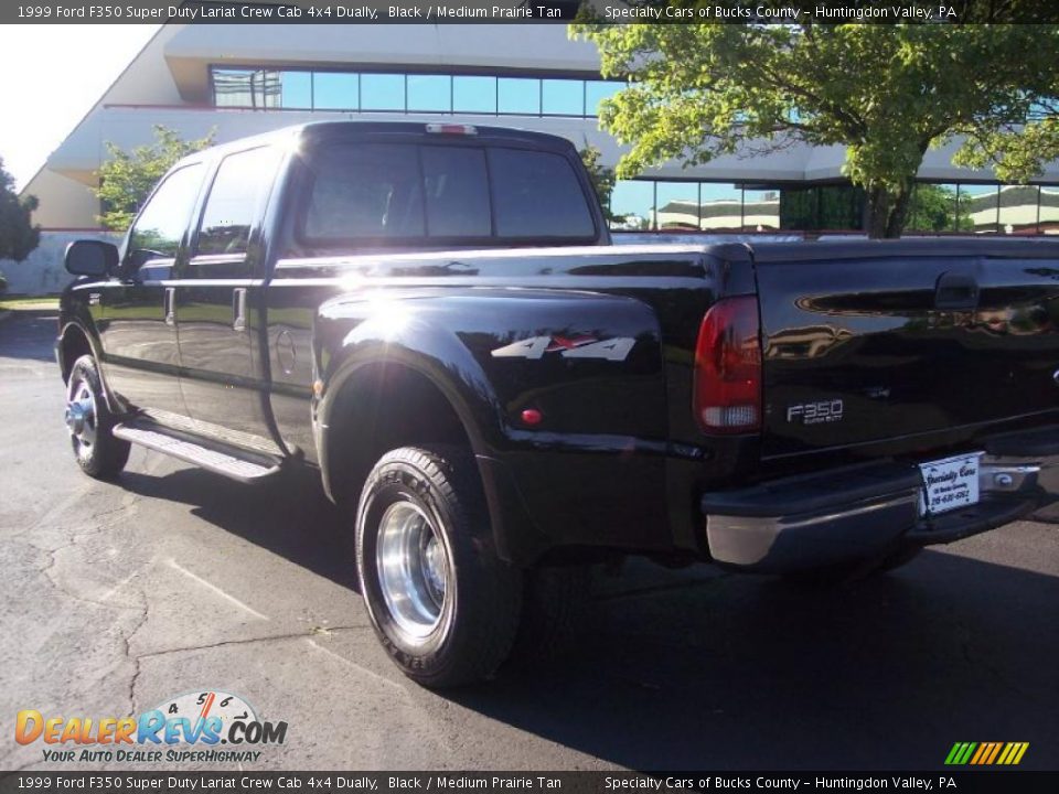 1999 Ford F350 Super Duty Lariat Crew Cab 4x4 Dually Black / Medium Prairie Tan Photo #24