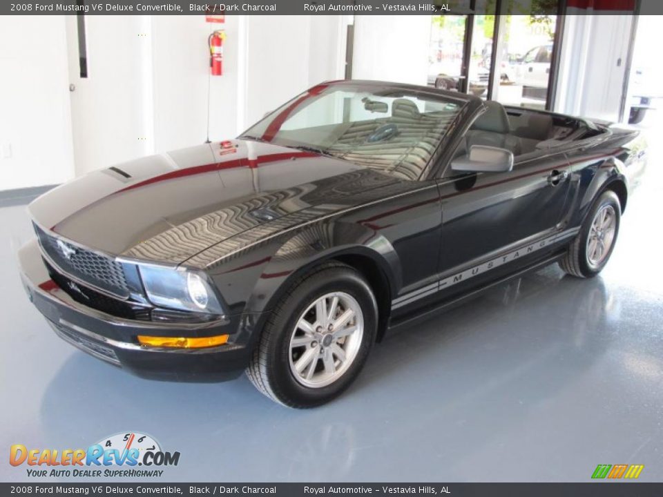2008 Ford Mustang V6 Deluxe Convertible Black / Dark Charcoal Photo #3