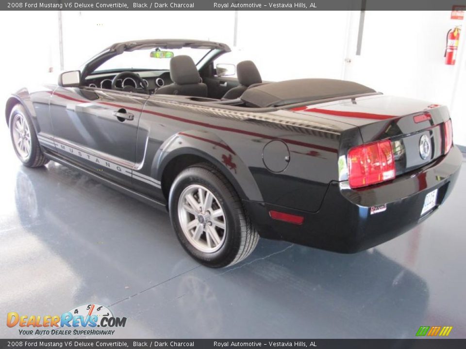 2008 Ford Mustang V6 Deluxe Convertible Black / Dark Charcoal Photo #4