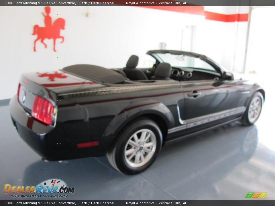 2008 Ford Mustang V6 Deluxe Convertible Black / Dark Charcoal Photo #6
