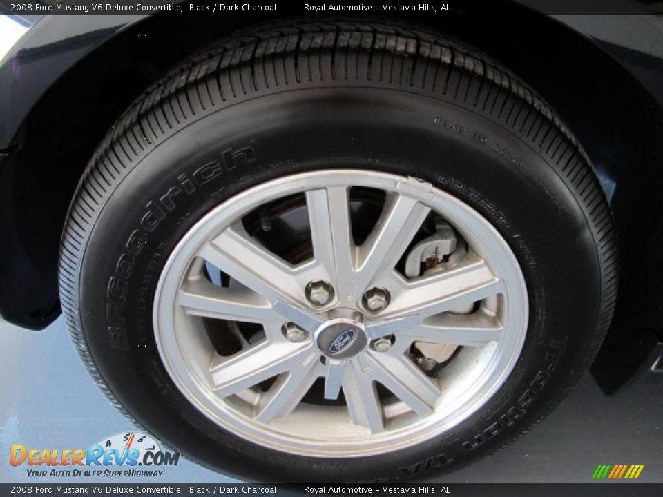 2008 Ford Mustang V6 Deluxe Convertible Black / Dark Charcoal Photo #9