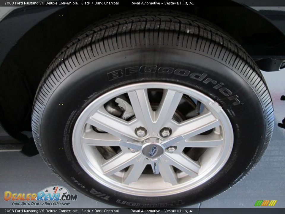 2008 Ford Mustang V6 Deluxe Convertible Black / Dark Charcoal Photo #10