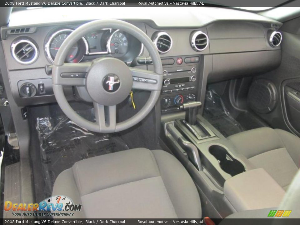 2008 Ford Mustang V6 Deluxe Convertible Black / Dark Charcoal Photo #12